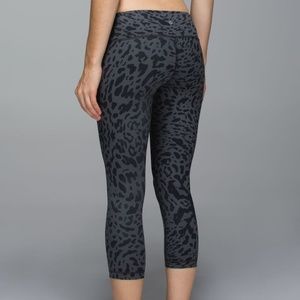 Lululemon Wunder Under Crop Animal Swirl cheetah